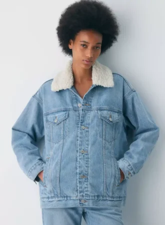 Denim Forum 90-talls vintage sherpa-denimjakke