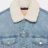 Denim Forum 90-talls vintage sherpa-denimjakke Denim Forum 90-talls vintage sherpa-denimjakke