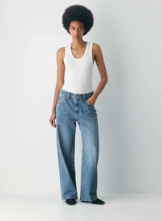 Denim Forum 90-tallsbaggy boyfriend-jeans med lav midje Denim Forum 90-tallsbaggy boyfriend-jeans med lav midje