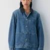 Denim Forum Denimjakke i arbeidsstil Denim Forum Denimjakke i arbeidsstil