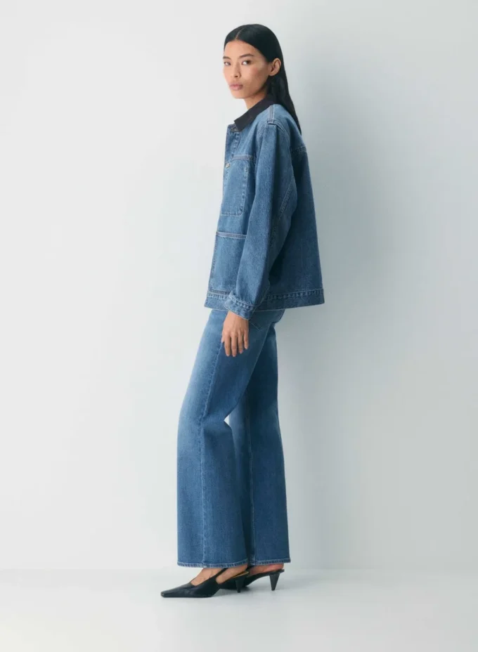 Denim Forum Denimjakke i arbeidsstil Denim Forum Denimjakke i arbeidsstil