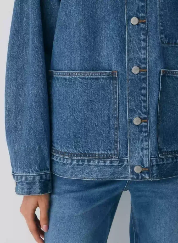 Denim Forum Denimjakke i arbeidsstil Denim Forum Denimjakke i arbeidsstil