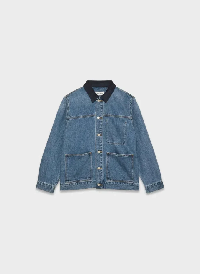 Denim Forum Denimjakke i arbeidsstil Denim Forum Denimjakke i arbeidsstil
