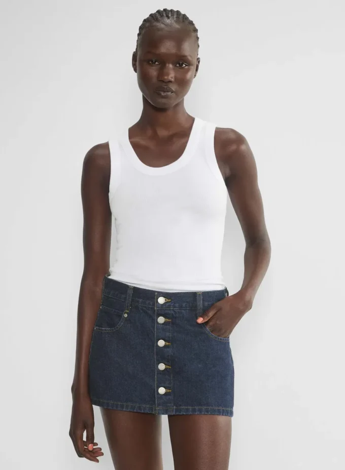 Denim Forum Gisele Micro Denim Skirt Denim Forum Gisele Micro Denim Skirt