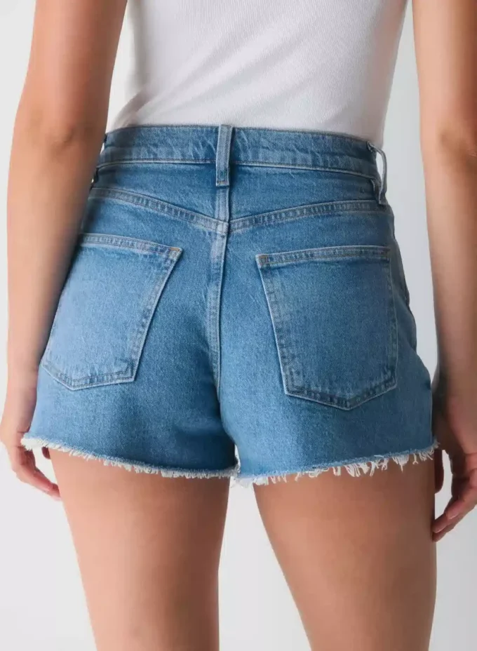 Denim Forum Jodie Curve-fit Hi-rise Mini Denim Short