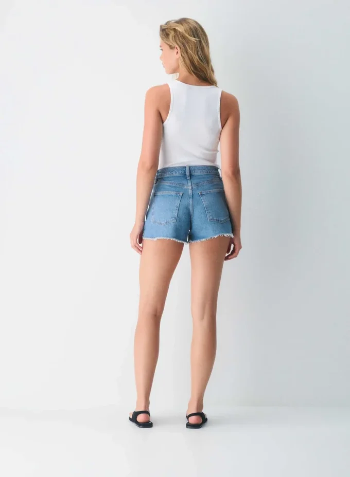 Denim Forum Jodie Curve-fit Hi-rise Mini Denim Short