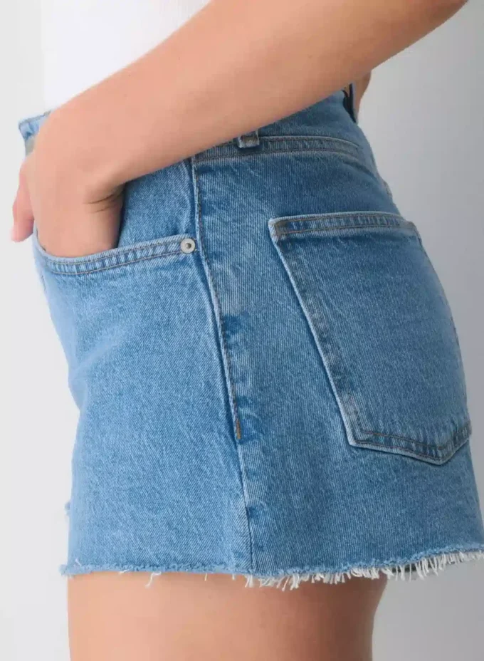 Denim Forum Jodie Curve-fit Hi-rise Mini Denim Short