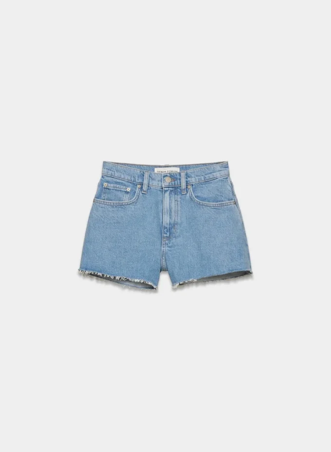 Denim Forum Jodie Curve-fit Hi-rise Mini Denim Short