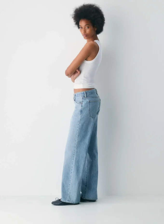 Denim Forum The Farrah Lo-rise Wide Jean Denim Forum The Farrah Lo-rise Wide Jean