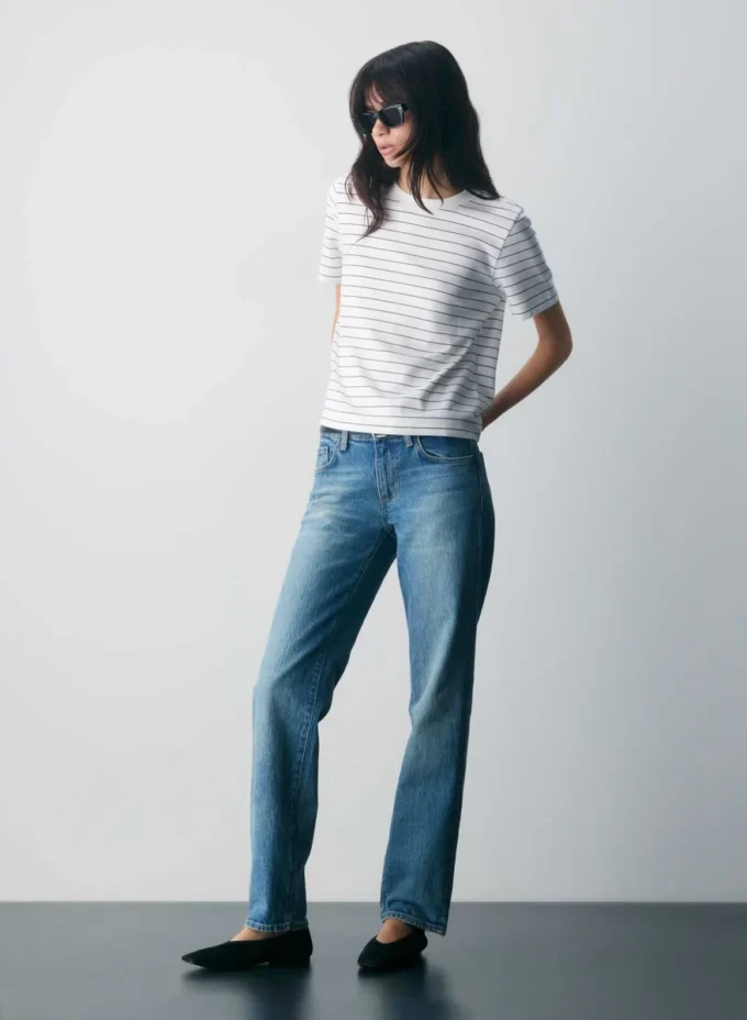 Denim Forum Tilda Curve-fit Lo-rise Straight Jean