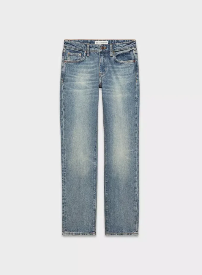 Denim Forum Tilda Curve-fit Lo-rise Straight Jean