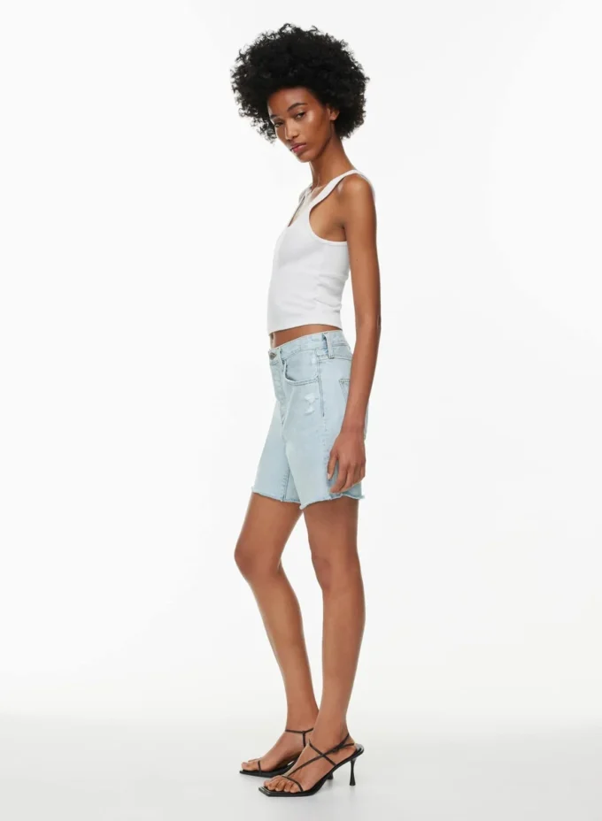Denim Forum Yoko Hi-rise Mid-thigh Denim Short Denim Forum Yoko Hi-rise Mid-thigh Denim Short
