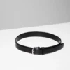 Essential bredt belte i massivt messing og skinn