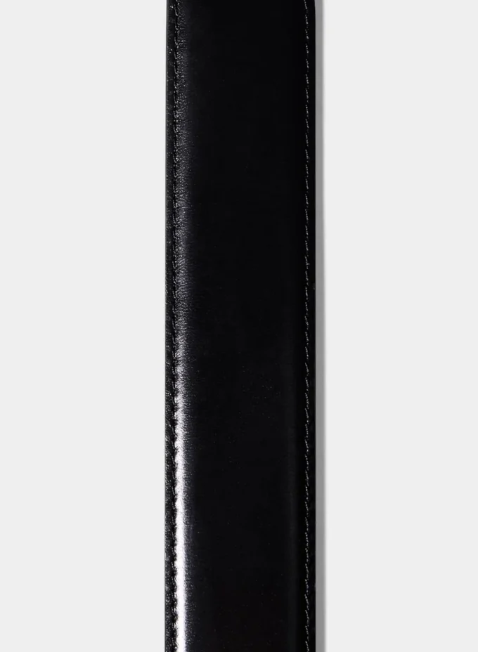 Essential bredt belte i massivt messing og skinn