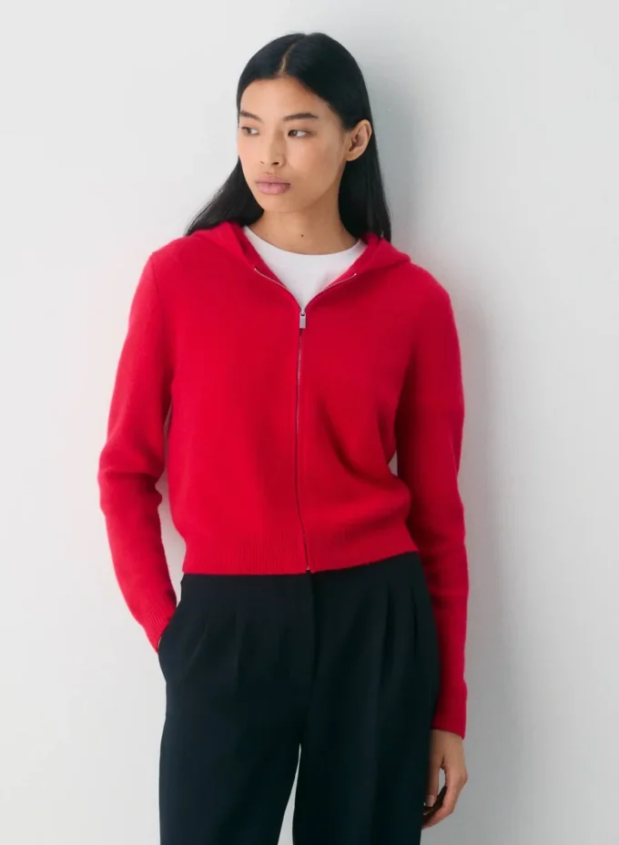 Essential Cashmere Hooded Zip-up Essential Cashmere Hooded Zip-up