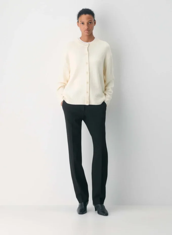 Essential Merino Wool Crew Cardigan Essential Merino Wool Crew Cardigan
