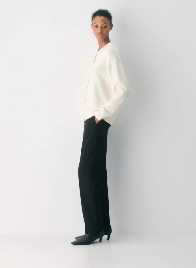 Essential Merino Wool Crew Cardigan Essential Merino Wool Crew Cardigan