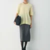Feather Cashmere Avslappet genser med korte ermer