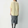 Feather Cashmere Avslappet genser med korte ermer