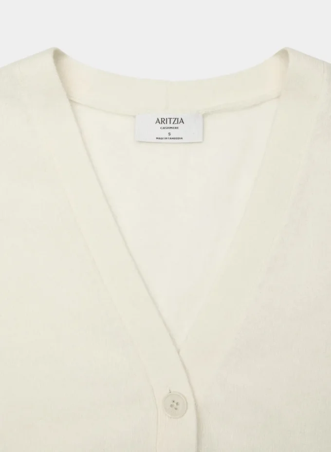 Feather Cashmere Avslappet V-hals cardigan