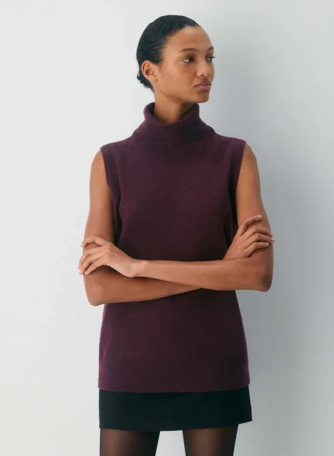 Feather Cashmere Relaxed Turtleneck Tank Feather Cashmere Relaxed Turtleneck Tank