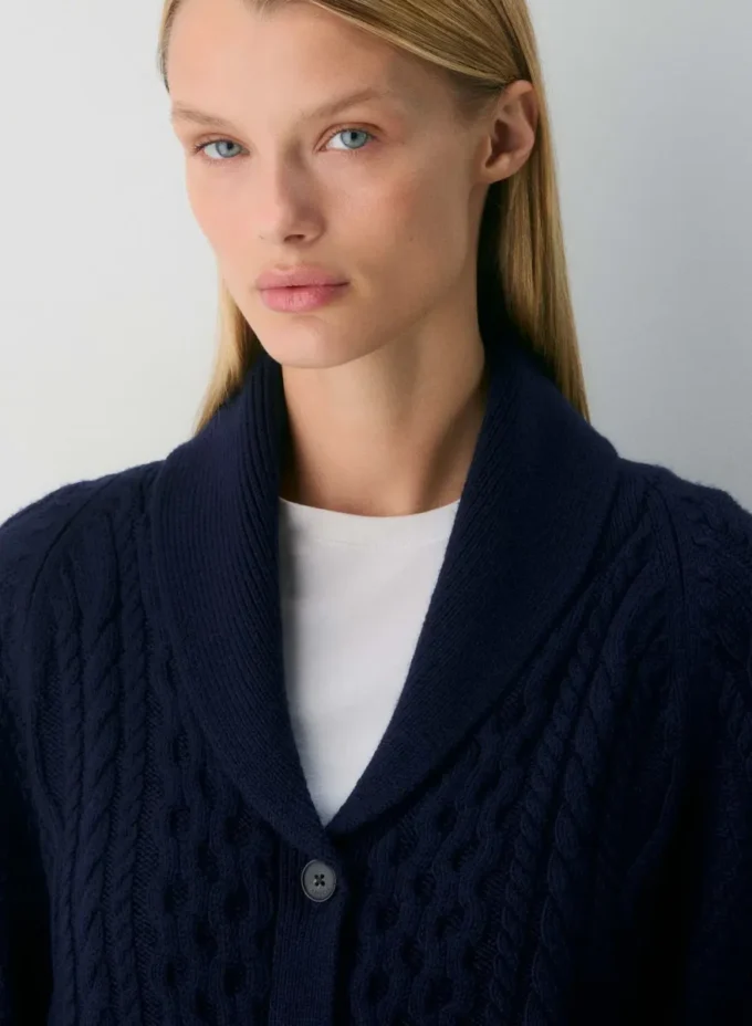 Heritage Knit Merino Wool Cardigan
