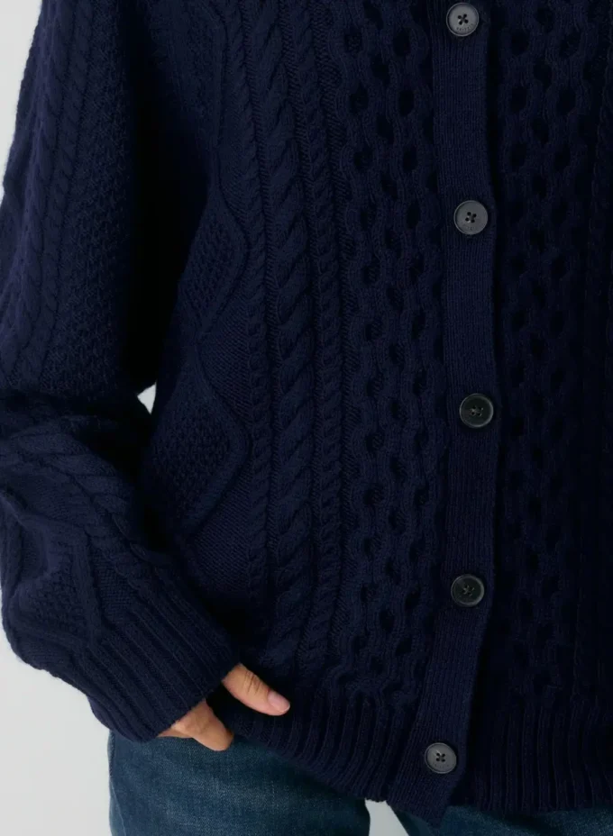 Heritage Knit Merino Wool Cardigan