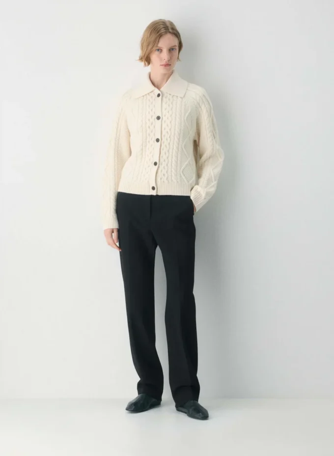 Heritage Knit Merino Wool Collar Cardigan Heritage Knit Merino Wool Collar Cardigan