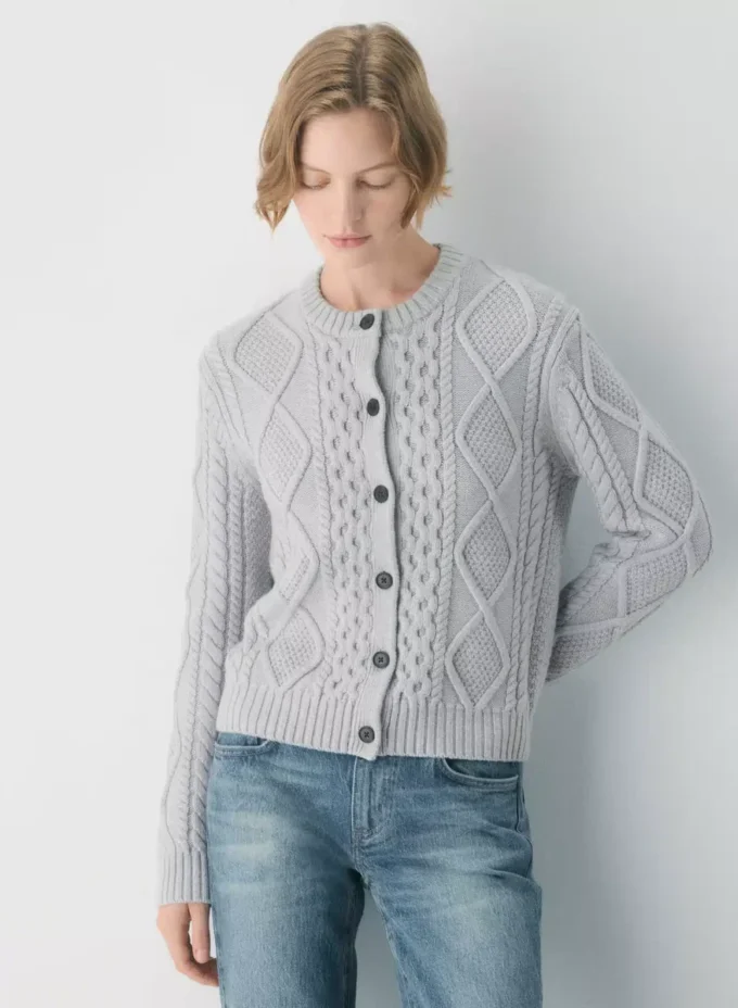 Heritage Knit Merino Wool Crew Cardigan Heritage Knit Merino Wool Crew Cardigan