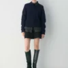 Heritage Knit Merino Wool Crew Hi-hip Sweater