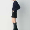Heritage Knit Merino Wool Crew Hi-hip Sweater