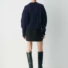 Heritage Knit Merino Wool Crew Hi-hip Sweater
