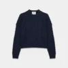 Heritage Knit Merino Wool Crew Hi-hip Sweater