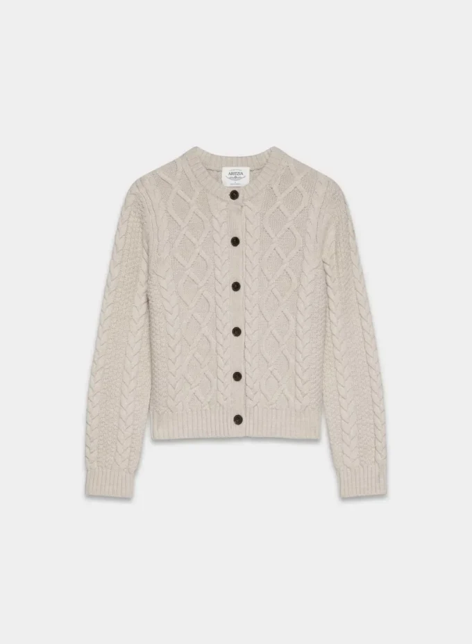 Heritage Knit Merino Wool Crew HiHip Cardigan Heritage Knit Merino Wool Crew HiHip Cardigan