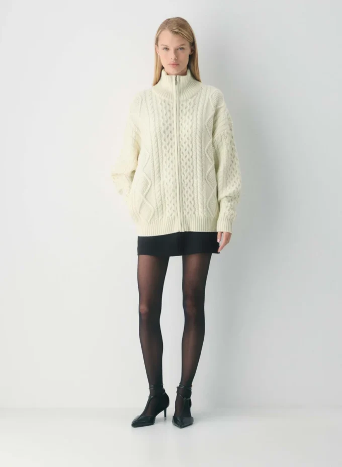 Heritage Knit Merino Wool Mockneck Zip-up Heritage Knit Merino Wool Mockneck Zip-up