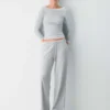 HomeStretch™ Rib Boatneck 3/4 Sleeve Top