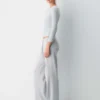 HomeStretch™ Rib Boatneck 3/4 Sleeve Top
