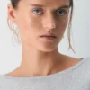 HomeStretch™ Rib Boatneck 3/4 Sleeve Top
