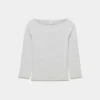 HomeStretch™ Rib Boatneck 3/4 Sleeve Top