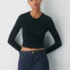 HomeStretch™ Rib Crew Waist Longsleeve