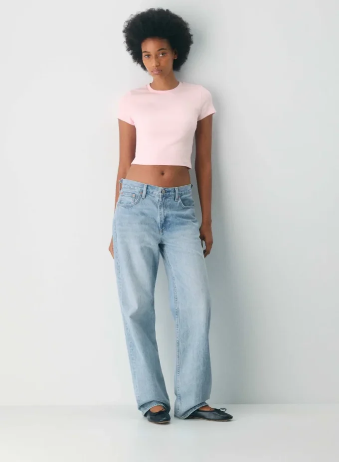 HomeStretch™ Rib Crew Waist T-skjorte
