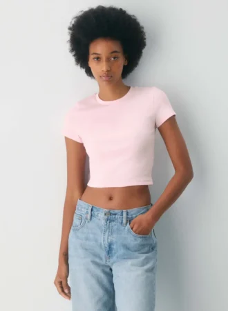 HomeStretch™ Rib Crew Waist T-skjorte