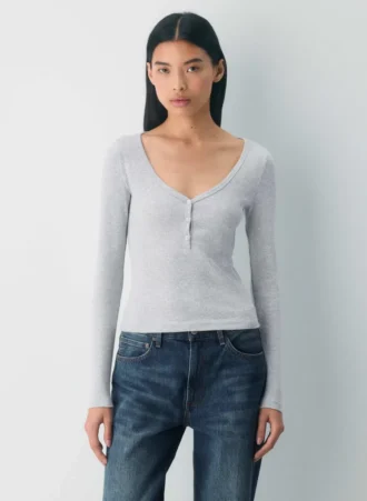 HomeStretch™ Rib Henley langermet