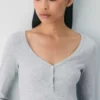 HomeStretch™ Rib Henley langermet
