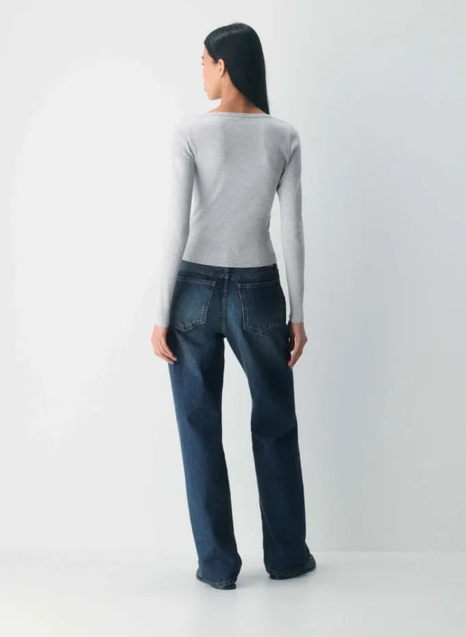 HomeStretch™ Rib Henley langermet