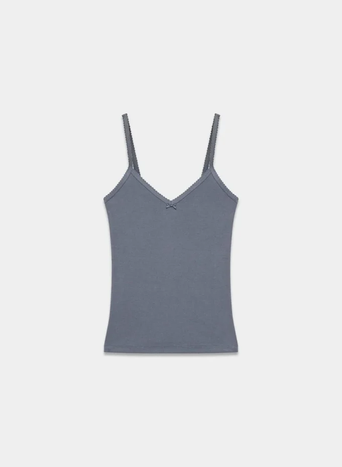HomeStretch™ Rib Lace V-Neck Cami Tank