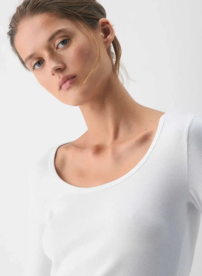 HomeStretch™ Rib Scoopneck Longsleeve