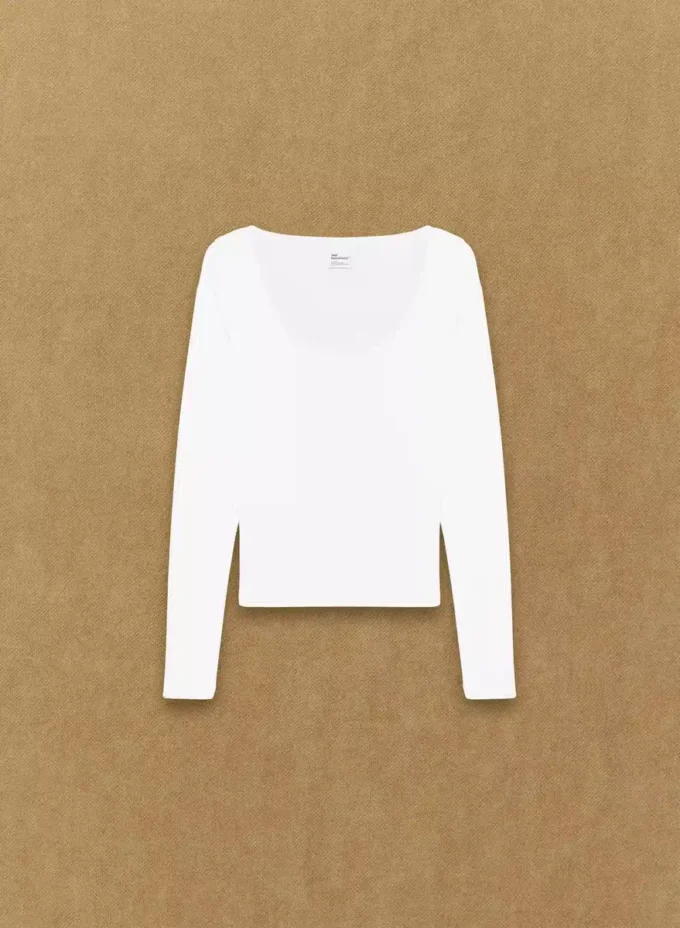 HomeStretch™ Rib Scoopneck Longsleeve
