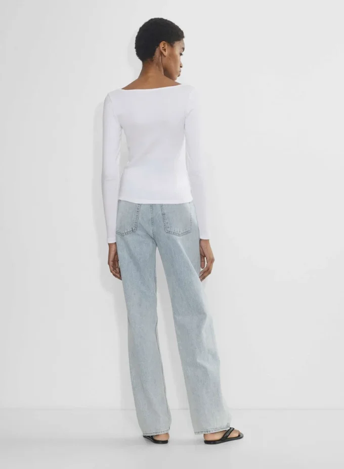 HomeStretch™ Rib Squareneck Longsleeve