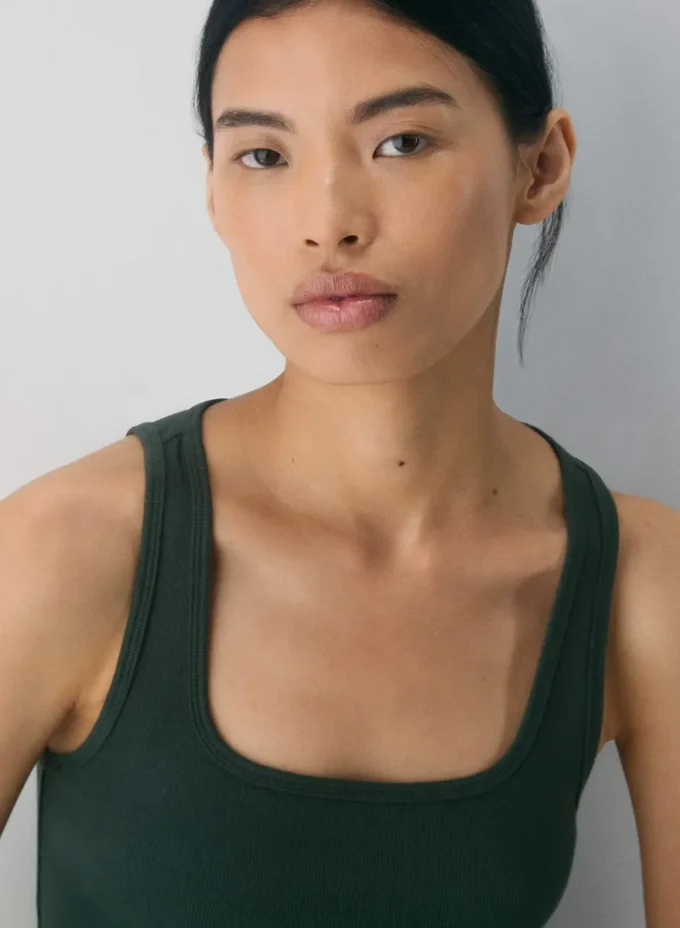 HomeStretch™ Rib Squareneck Tank
